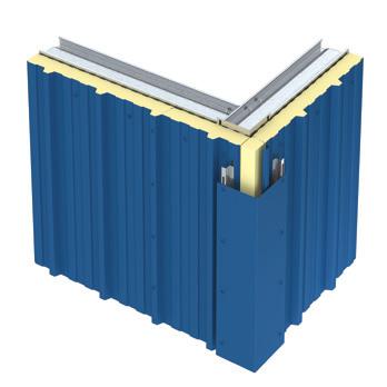 Geïsoleerde dak- Trapezoidal Wall KS1000/2000 RW Trapezoidal Wall is een geïsoleerd gevelpaneel met zichtbare