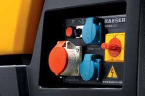 Veiligheid voor alles Bij de M 31 met PE-kap is de generatoraansluiting veilig ingebed in een