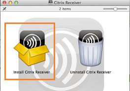 4. Dubbelklik op "Install Citrix Receiver"; 5.