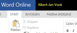 Door op je eigen naam te klikken, ga je weer terug naar het overzicht van je bestanden op de OneDrive.