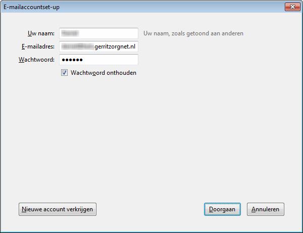 Figuur 2: Accountinstellingen scherm In bovenstaand scherm kiest u in Accountacties voor de optie E-mail account toevoegen.