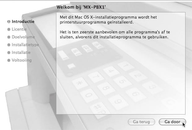 Daarnaast moet het apparaat op een netwerk zijn aangesloten. Het scannerstuurprogramma en PC-faxstuurprogramma kunt u niet gebruiken op de Macintosh.