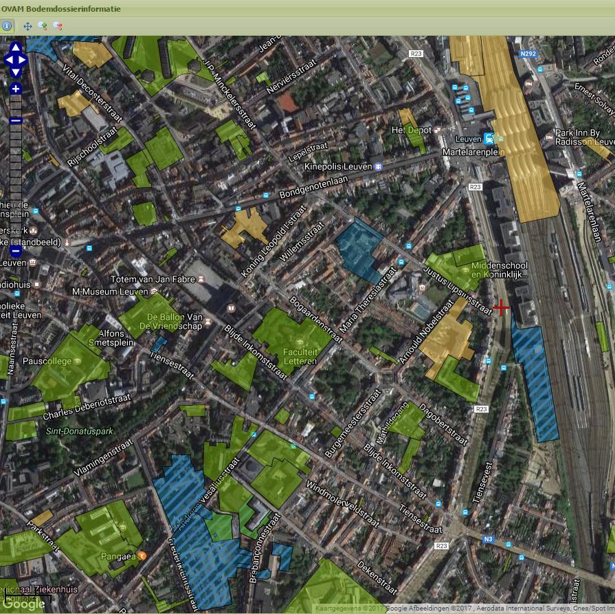 Technisch verslag PMGEVO17203 Tiensevest, Leuven G. Voormalige bodemonderzoeken t.h.v. zone van grondverzet (bron: Geoloket, OVAM, dd.