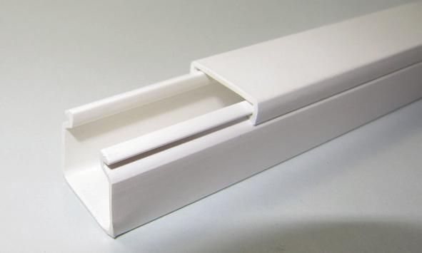 7.0 Leidingkoker + tape Klikleidinglijst + tape : Flexibel PVC met afneembaar deksel : PVC