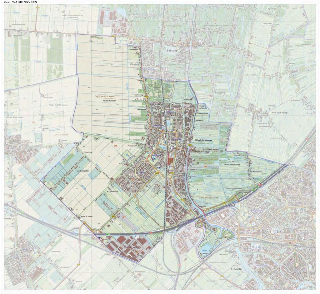 Gemeente Waddinxveen Afbeelding v: Gemeente Waddinxveen (Bron: J.W. van Aalst, www.opentopo.nl) Waddinxvene verscheen voor het eerst in de geschiedenis in 1233.