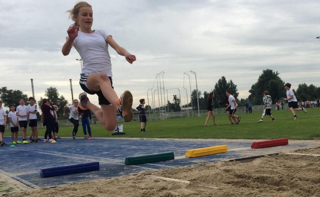 8 Sportdagen Inspanning Stimuleren van sportdagen op een atletiekbaan in de buurt met daarbij primaire focus op scholen voor Speciaal, Primair en Voortgezet onderwijs, maar zo mogelijk ook voor