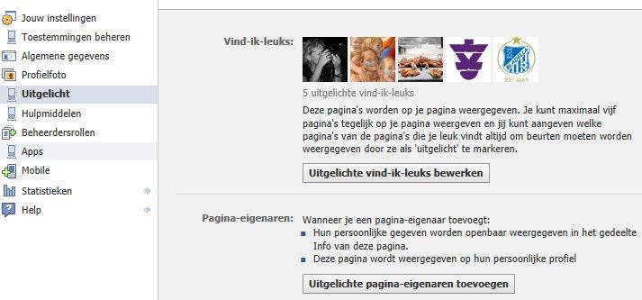 0! 5. U kunt ook pagina s uitlichten. Dit houdt in dat deze rechts op uw Facebookpagina bij de vind-ik-leuks pagina s te komen staan.