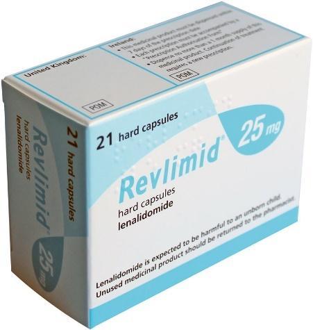 Lenalidomide (Revlimid ) Lenalidomide is in België terugbetaald bij nieuw gediagnosticeerde myeloompatiënten (oudere patiënten) en hervallen myeloompatiënten (zowel jongere / oudere patiënten).