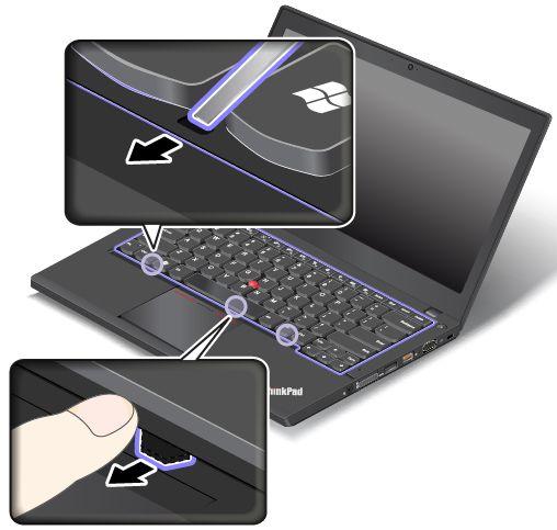 4. Draai met de kruiskop van het toetsenbordgereedschap de schroeven vast om het toetsenbord vast te zetten. 5.