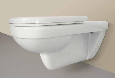 45 mm breder dan standaardtoiletten en daardoor ideaal voor mensen van elk postuur Onderhoudsvriendelijk, spoelrandloos Rimfree toilet Milieuvriendelijke, waterbesparende