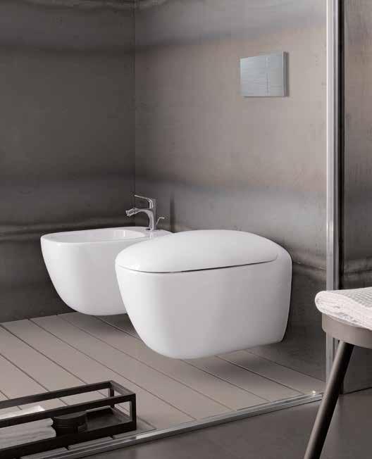 Het nieuwe Citterio Rimfree diepspoel-wandtoilet combineert de onmiskenbare Italiaanse designkenmerken van de exclusieve badkamerserie van Keramag