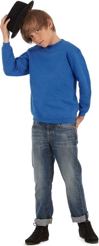 54/ 55/ Kwaliteit is een must voor B&C Kids We hebben een exclusief type tricot ontwikkeld voor onze sweatshirts: de Perfect Sweat Technology (PST).