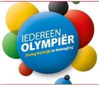 Kort kaderen MISSIE Kortrijk inspireert Kortrijk geïnspireerd De stad is overtuigd dat de menselijke en sportieve kenmerken die de Olympische Spelen in zich dragen kunnen bijdragen tot een gezonde