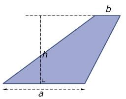 Dan is u u u (ΔABD) = 1 2 u h n u u u (ΔBCD) = 1 2 u h. Als j z tw opprvlakts optlt, krijg j 1 2 u h+ 1 2 u h = 1 2 (u +u ) h. J vint voor opprvlakt 1 2 (1,9 + 1,1) 1,3 = 1,95 m2. Zi figuur.