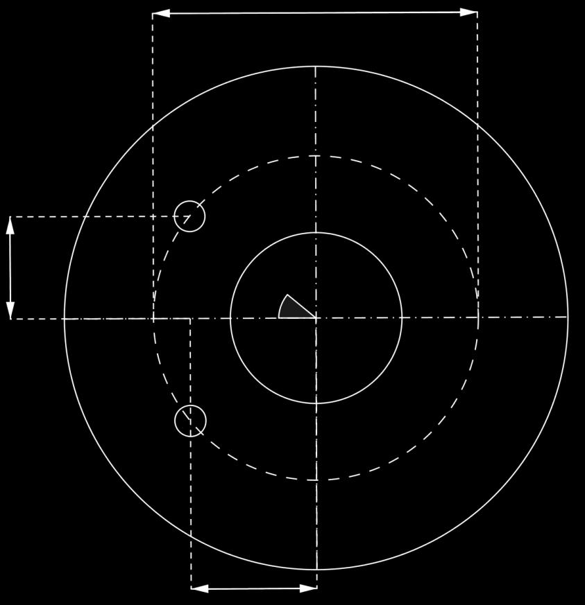 Opgave 119: De diameter van de steekcirkel is 180mm.