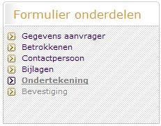 1 Navigeren in het formulier Het formulier is opgedeeld in een aantal pagina s. Hieronder vindt u per pagina een beschrijving over hoe u het formulier in moet vullen. NB.