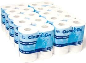 Stevig 2 laags tissue wit. 400 Vel per rol. Economisch, 400 vel per rol. O.a. te gebruiken met de Clean&Go toiletrolhouder.