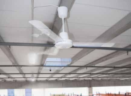 Plafondventilator Industriële plafondventilator ICF Neemt het temperatuurverschil in gebouwen met hoge plafonds weg Plafondventilatoren worden vooral gebruikt om temperatuurverschillen weg te nemen