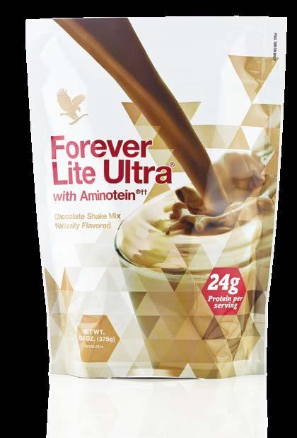 Gewichtsbeheersing Forever Lite Ultra Aangelengd met melk vormt Forever Lite Ultra een smaakvolle proteïnerijke drank die prima past in een gewichts beheersings programma.
