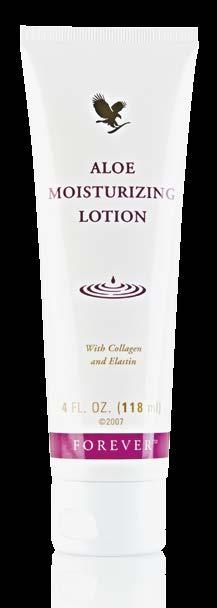Aloe Moisturizing Lotion Een lotion die de vier bekende hydraterende en vochtregulerende ingrediënten bevat: gestabiliseerde aloë vera gel, allantoïne, abrikozenpitolie en jojoba-olie.