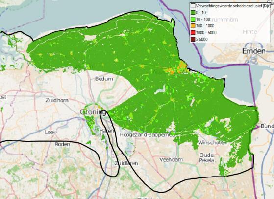 Gebiedspilot meerlaagsveiligheid Eemsdelta mei 2013 3. Beoordeling MLV Strategie Risicomaten Verwachtingswaarden Economisch risico [m /jaar] Slachtoffers [aantal per jaar] Referentiesituatie 1.42 0.