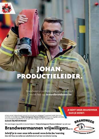 Hulpverleningszone Vlaamse Ardennen zoekt vrijwillige brandweerlui (m/v) In België zijn er 18.000 brandweermannen en -vrouwen, waarvan 12.000 vrijwilligers.