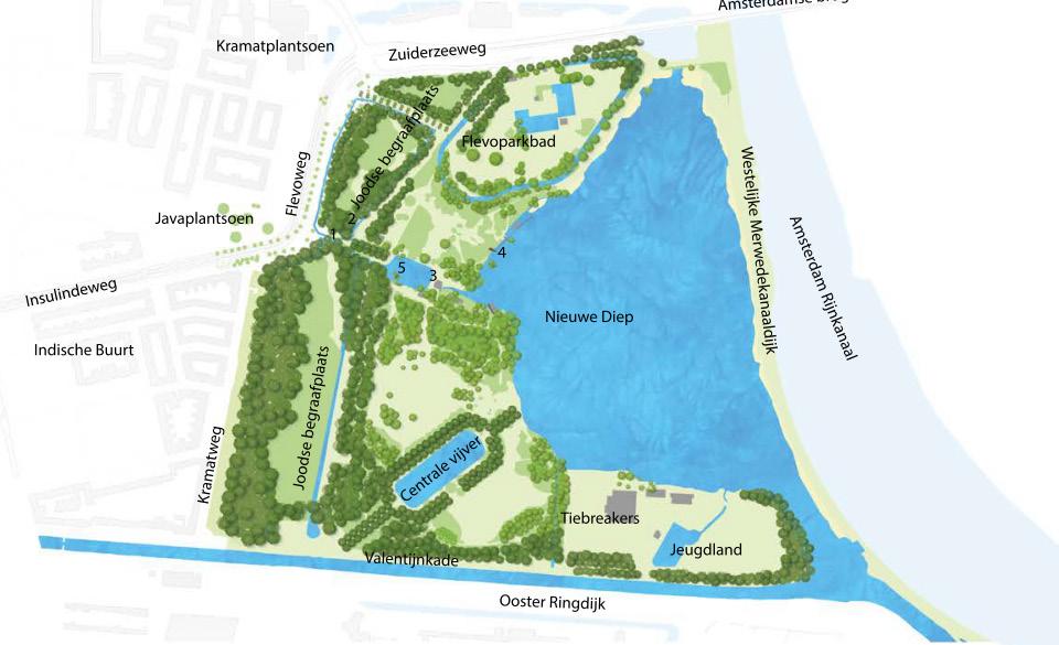 Na de zomer van 2017 zullen langs de over van het Nieuwe Diep op verschillende plekken kleinschallige zwemmogelijkheden worden gerealiseerd.