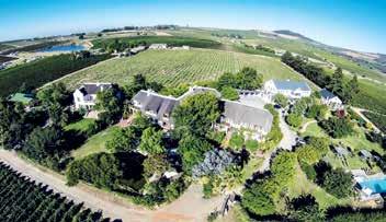 Hotels Wedgeview Country House & Spa ***** Hawksmoor House **** Ligging: Dit exclusieve Guesthouse bevindt zich aan de rand van Stellenbosch op een privaat domein van 1 hectare, 360 omgeven door