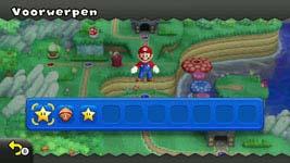 Speel minigames om verschillende voorwerpen en 1UP-paddenstoelen te winnen.