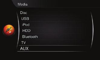 Hoe sluit ik een externe geluidsbron aan? Externe eenheid aansluiten via de AUX- of USB*- aansluitingen in het opbergvak in de middenconsole.