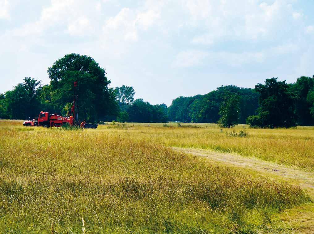 omsloten door beplanting. In het lager en vlakker > De bovenloop van een sprengenbeek.