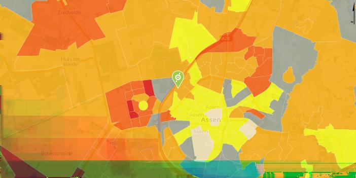 BUURT - HUISHOUDENS Schaal 1:86,915 Het percentage gezinnen met kinderen in deze buurt is 41%.