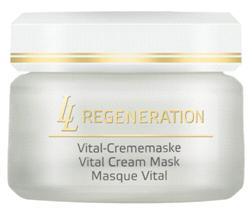 LL REGENERATION VITAL CREAM MASK Crème masker, intensieve hydratatie, met het zeer effectieve Breng riant aan op de gereinigde huid (gezicht, hals en decolleté) na het aanbrengen van de toner.