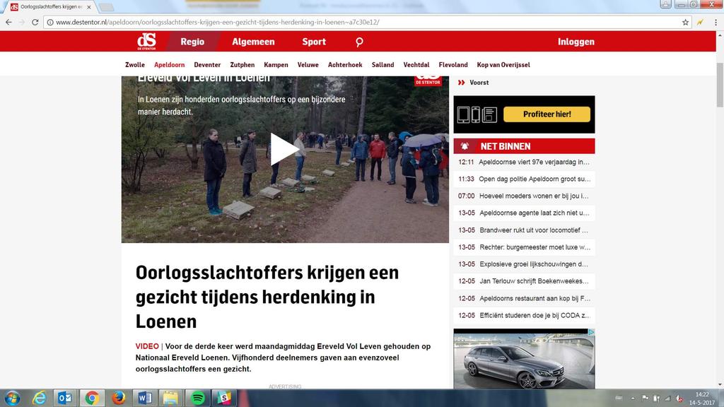 nl/nieuws/2132731/op-ereveld-loenen-herleven-deoorlogsslachtoffers Op 1 mei RTL Nieuws om: 18:00 401.000 kijkers 19:30 1.159.
