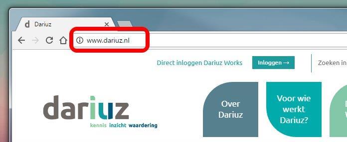 Legenda De volgende stappen in het proces zijn van belang: 1. Inloggen op Dariuz 2.