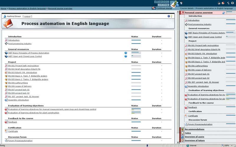 Classroom Manager De assistant van de docent De Classroom Manager: Beheert cursussen, simulaties, WBT en zelfgemaakte documenten Lesstof kan individueel aan studenten toegewezen worden De voortgang