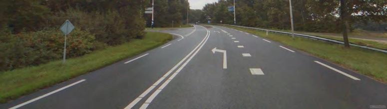 Gemeente heeft onderzoek gedaan om kruispunt uit te voeren met behulp van een rotonde waarbij er een directe aansluiting bevind voor het carpoolplein langs de A50 Het uitzicht vanaf de