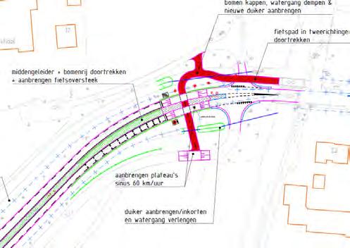 Vanaf de aansluiting met de oostelijke aansluiting A50 zal een middengeleider worden aangebracht die het verkeer scheidt.