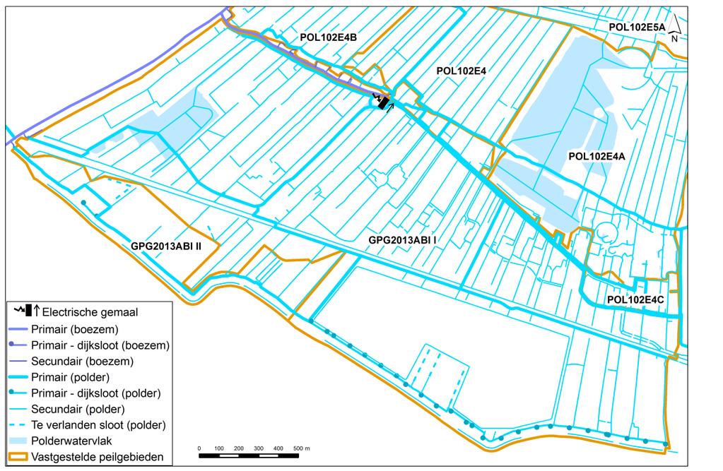 Afbeelding 4.7. Watersysteem Aalkeet-Binnenpolder 4.5 Oeverbos Aan de buitendijkse zijde van de Delflandse dijk ligt langs de oever van Het Scheur (of Nieuwe Waterweg) het Oeverbos.