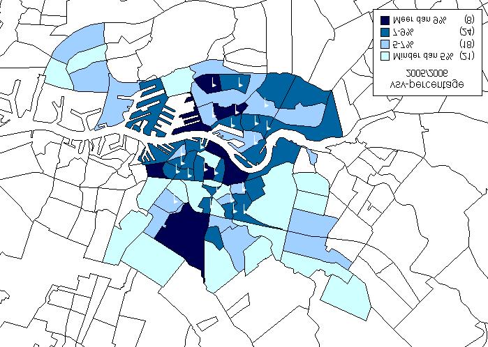 Figuur 20: Amsterdam Figuur 21: Rotterdam Amsterdam In de aandachtswijken wonen relatief veel voortijdig schoolverlaters.