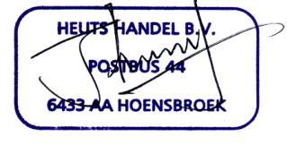 Hoofdkantoor: Postbus 44 De Koumen 38-40 6433 AA, Hoensbroek Nederland CE Declaration of conformity The undersigned declares on behalf of: Heuts Handel B.V.