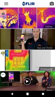 FLIR ONE-APP De meest recente versie van de FLIR ONE-app is verkrijgbaar in de Apple App Store voor ios en in de Google Play Store voor Android. Download en installeer de app en start deze vervolgens.