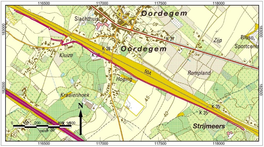 Lijn 50A Brussel-Gent: verbetering waterhuishouding en 1 Administratieve gegevens naam plangebied: Lijn 50A (Brussel-Gent) km 34.6 36.