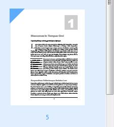 Op het paginapaneel is elke pagina die in de inhoudsopgave wordt opgenomen met een blauwe driehoek in de linkerbovenhoek gemarkeerd (zie