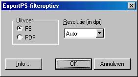 HOT FOLDERS-FILTERS 92 De ExportPS-filter gebruiken ExportPS is ontwikkeld door Creo-Scitex als optie voor de Brisque-workflow.