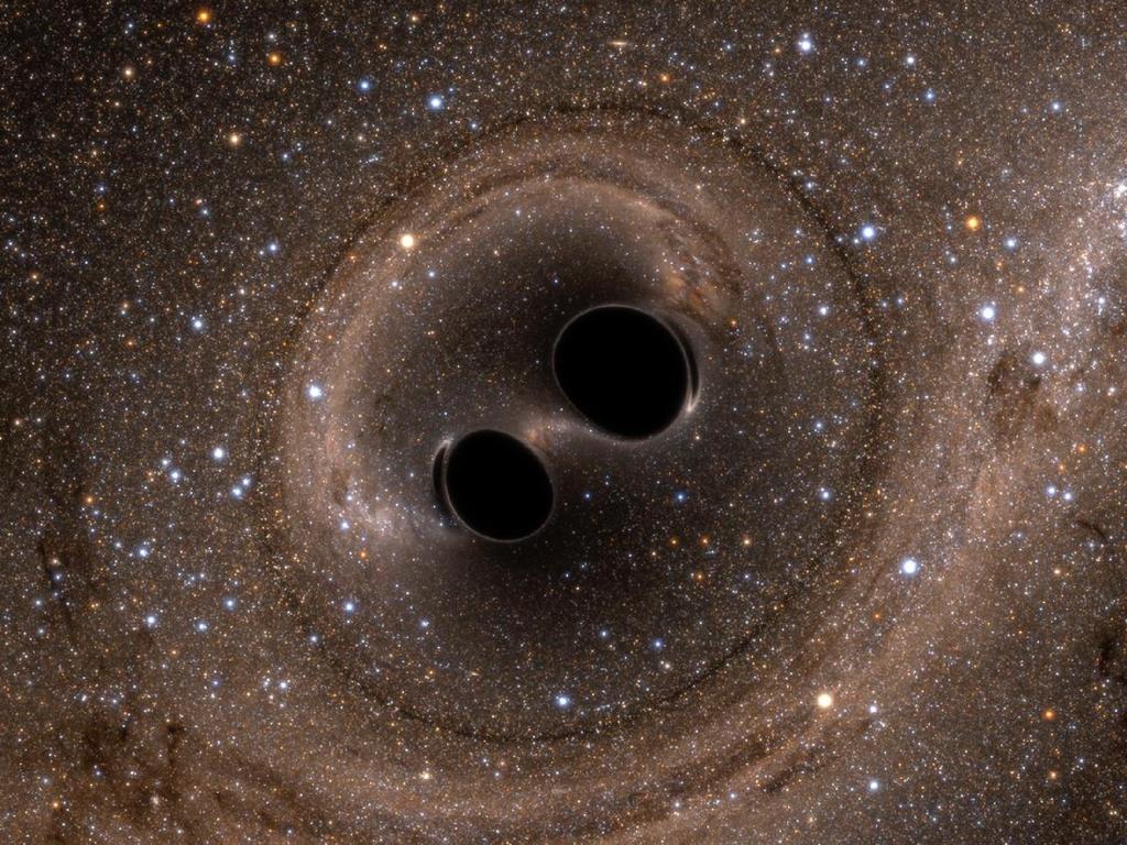 Botsende zwarte gaten produceerden 1.
