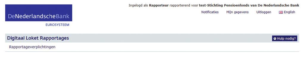 Handleiding Digitaal Loket Rapportages (DLR) Inhoud 1 Inleiding 2 Inloggen met eherkenning 3 Aanleveren van een rapportage 3.1 Overzicht rapportageverplichtingen raadplegen 3.