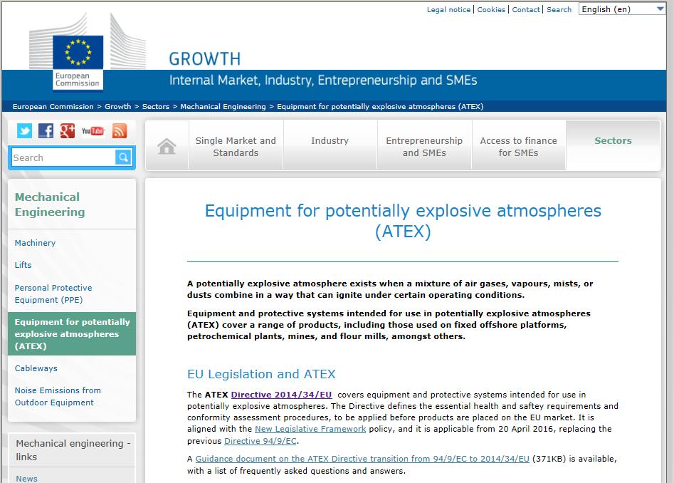 informatie ATEX http://ec.europa.