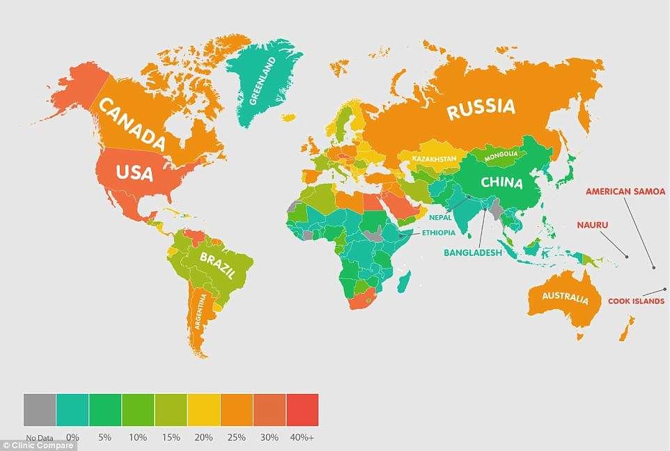 EPIDEMIOLOGIE: OBESITAS ATLAS BMI > 30 VL