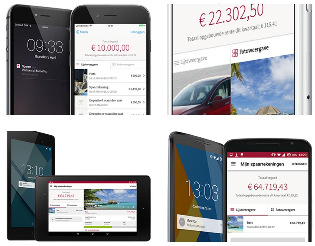 Mirabeau heeft onder meer de volgende apps ontwikkeld: G-star RAW ipad magazine KLM Tripshake & KLM Fox ING Investors & Media app ING Wholesale Banking Beterdichtbij